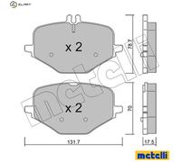 METELLI 22-1309-0 Brake pad set