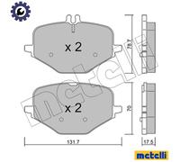 BRAKE PAD SET DISC BRAKE 22-1309-0 FOR MERCEDES-BENZ M 177.980 4.0L 8cyl G-CLASS
