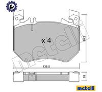 METELLI 22-1311-0 Brake pad set