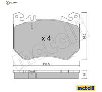 BRAKE PAD SET DISC BRAKE 22-1311-1 FOR MERCEDES-BENZ 139.580 2.0L 4cyl GLC