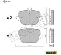 METELLI 22-1313-0 Brake pad set