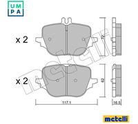 METELLI 22-1313-0 Brake pad set