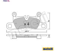 BRAKE PAD SET DISC BRAKE 22-1315-0 FOR PORSCHE TAYCAN/Sport/Turismo/Cross