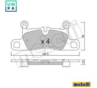 METELLI 22-1315-0 Brake pad set