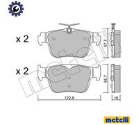 BRAKE PAD SET DISC BRAKE 22-1317-0 FOR SKODA OCTAVIA/IV/Combi VW GOLF/VIII 2.0L