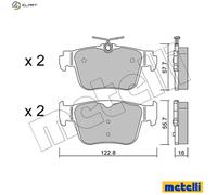 BRAKE PAD SET DISC BRAKE 22-1317-0 FOR SKODA OCTAVIA/IV/Combi VW GOLF/VIII 2.0L
