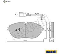 METELLI 22-1322-0 Brake pad set