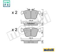 METELLI 22-1329-0 Brake pad set