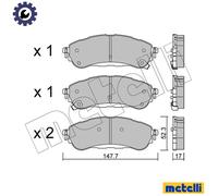 BRAKE PAD SET DISC BRAKE 22-1344-0 FOR FORD T22DD0P/GBVAJQJ/ENQJ/ENPF 2.2L 4cyl