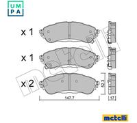 METELLI 22-1344-0 Brake pad set