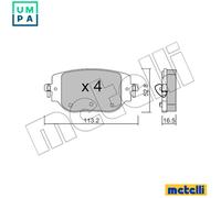 METELLI 22-1346-0 Brake pad set