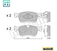 METELLI 22-1349-0 Brake pad set