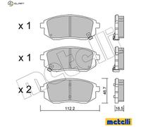 METELLI 22-1353-0 Brake pad set