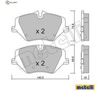 METELLI 22-1354-0 Brake pad set