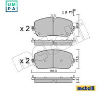METELLI 22-1357-0 Brake pad set