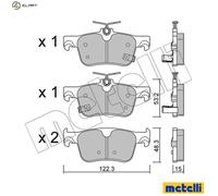 METELLI 22-1363-0 Brake pad set