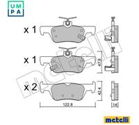 METELLI 22-1364-0 Brake pad set