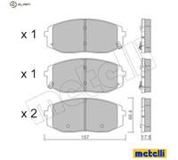 METELLI 22-1372-0 Brake pad set