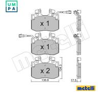 METELLI 22-1381-0 Brake pad set