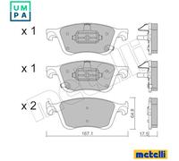 METELLI 22-1382-0 Brake pad set