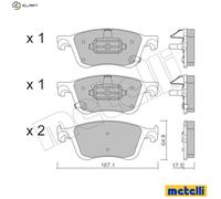 METELLI 22-1382-0 Brake pad set