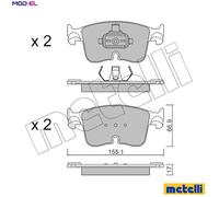BRAKE PAD SET DISC BRAKE 22-1383-0 FOR VW GOLF/VIII CADDY/Box/Body/MPV/Camper