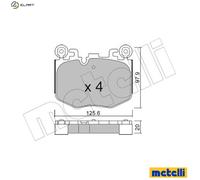 METELLI 22-1384-0 Brake pad set