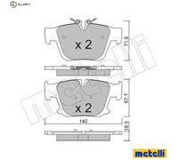 METELLI 22-1386-0 Brake pad set