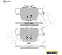 METELLI 22-1387-0 Brake pad set