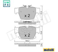 METELLI 22-1387-0 Brake pad set