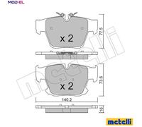 METELLI 22-1387-0 Brake pad set