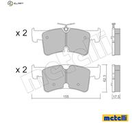 METELLI 22-1389-0 Brake pad set