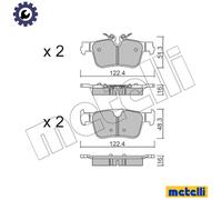 METELLI 22-1390-0 Brake pad set