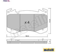 METELLI 22-1392-0 Brake pad set