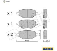 METELLI 22-1394-1 Brake pad set