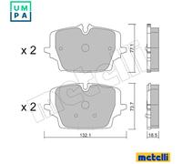 METELLI 22-1407-0 Brake pad set