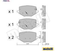 BRAKE PAD SET DISC BRAKE 22-1409-0 FOR RENAULT NISSAN H5F601 1.2L 3cyl AUSTRAL