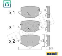 BRAKE PAD SET DISC BRAKE 22-1409-0 FOR RENAULT NISSAN H5F601 1.2L 3cyl AUSTRAL