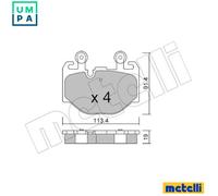 METELLI 22-1411-0 Brake pad set