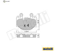 METELLI 22-1411-0 Brake pad set