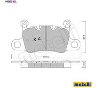 BRAKE PAD SET DISC BRAKE 22-1417-0 FOR PORSCHE 911/Speedster/Convertible 718 911