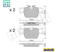 BRAKE PAD SET DISC BRAKE 22-1424-0 FOR BMW 5/G61/G99/X3/G4/G60/G90/G68 0.0L 4cyl