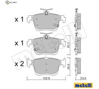 METELLI DISC BRAKE BRAKE PAD SET 2214420