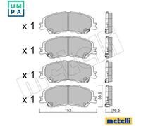 BRAKE PAD SET DISC BRAKE 22-1450-0 FOR ISUZU D-MAX/III/Platform/Chassis 1.9L