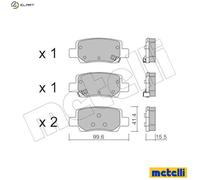 METELLI 22-1458-0 Brake pad set