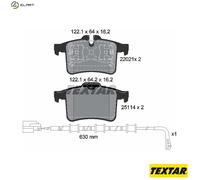 Brake Pads Set Rear Textar 2202101 C2P25493