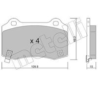 BRAKE PAD SET, DISC BRAKE 2202516