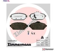 BRAKE PAD SET DISC BRAKE 22031.995.1 FOR MERCEDES-BENZ C-CLASS/Convertible 2.0L