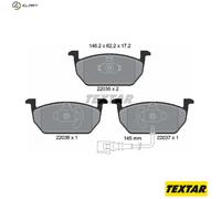 Textar 2203501 Disc Brake Pad Set Fits Audi Seat Skoda VW