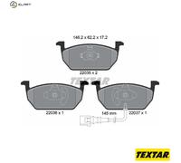Textar 2203501 Disc Brake Pad Set Fits Audi Seat Skoda VW